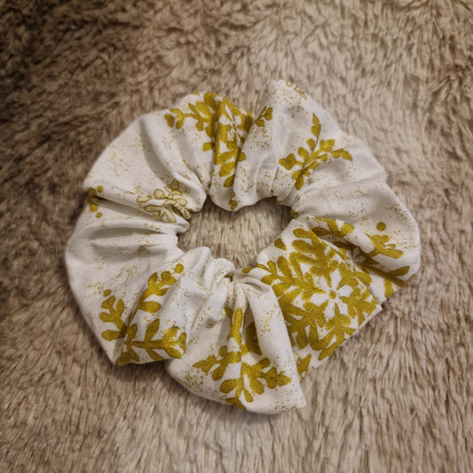 Golden Snow Scrunchie