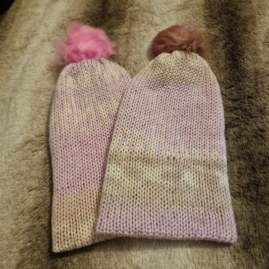 Pink Christmas Bobble Hats